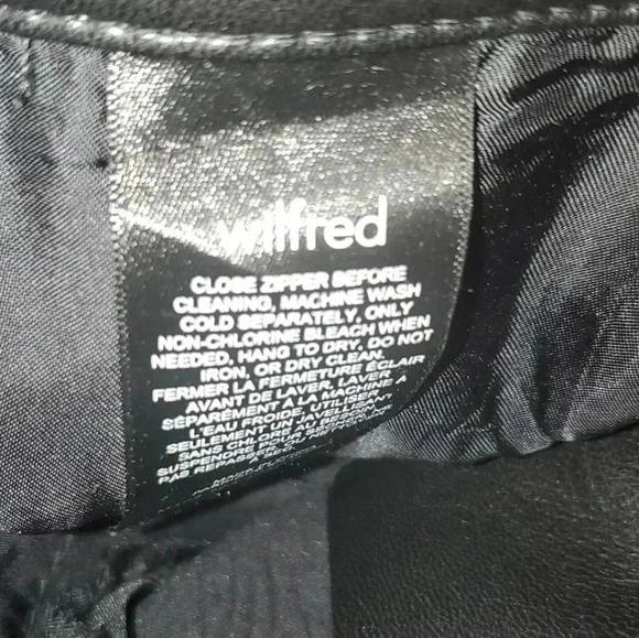 Wilfred Aritzia Malina Vegan Black Stretchy Staight Leg Pant SZ 10 Fits 8 - Picture 9 of 12